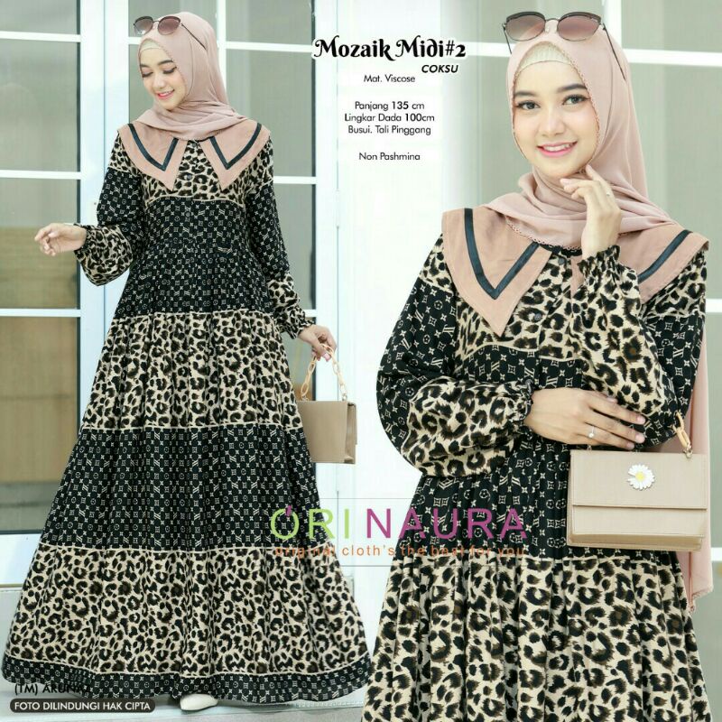 Mozaik,Etno,Brussa Midi Dress Ori by Ori Naura