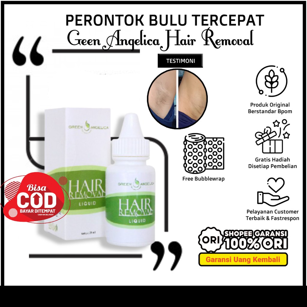 Green Angelica Hair Removal Penghilang Bulu Permanen Perontok Bulu Terbaik Wax Bulu Ketiak Tercepat
