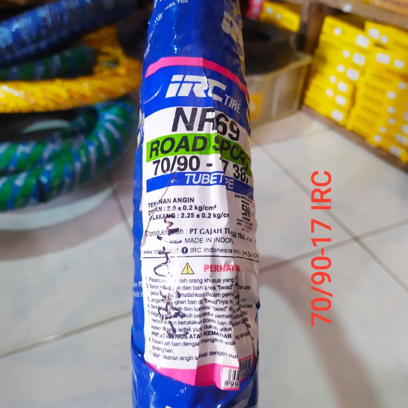 DIJAMIN ORI BAN LUAR 70/90-17 IRC NR69 BAN LUAR RING 17 BAN LUAR STANDAR BAN MOTOR