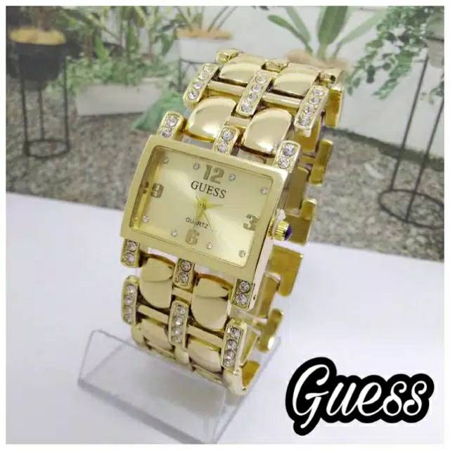 Jam Tangan Guess Wanita Rantai Ring Kotak