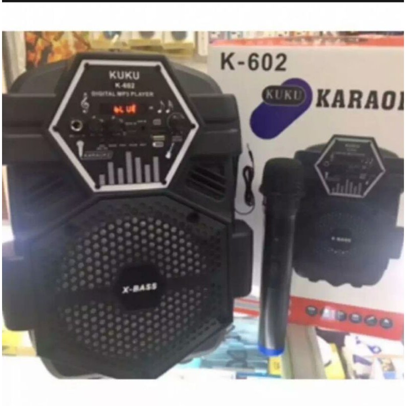 SPEAKER BLUETOOTH FREE MIC KARAOKE K-602 TERLARIS