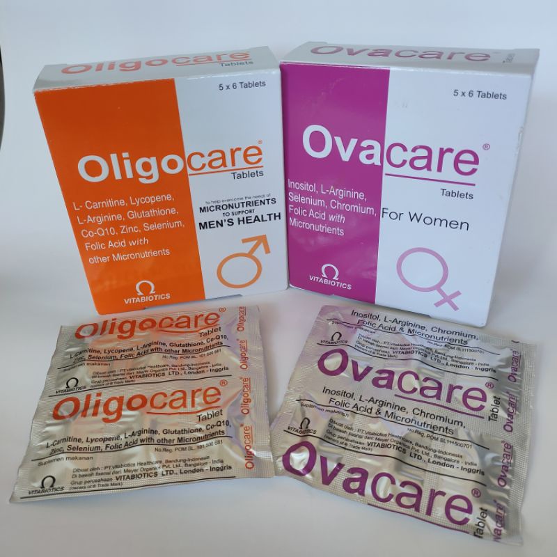 OLIGOCARE OVACARE VITAMIN SUAMI ISTRI KESUBURAN PRIA WANITA STRIP ISI 6 TABLET PROMIL Program Hamil PASUTRI