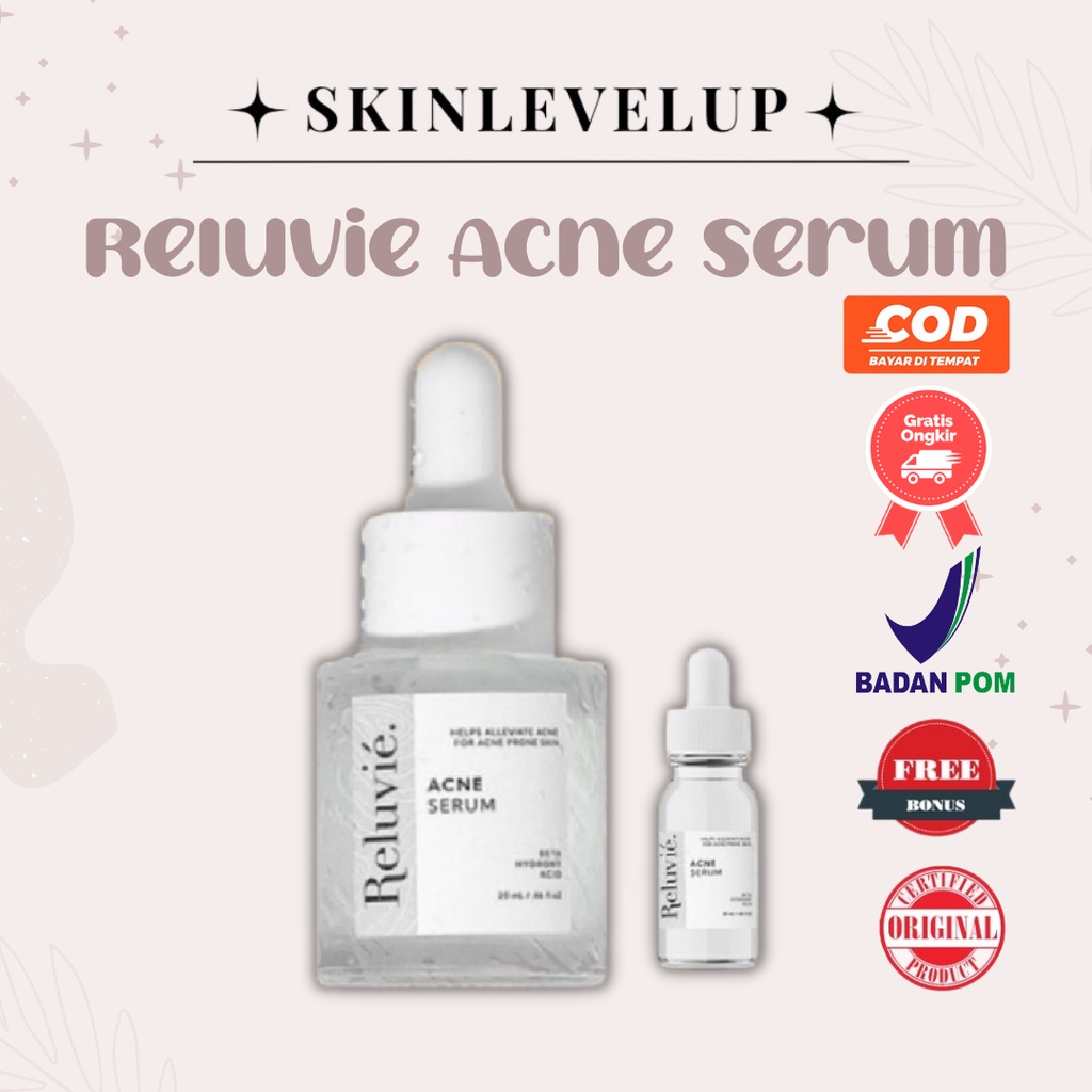 Reluvie Acne Serum Original Full Size 20ml Reluvie Official Serum Acne Reluvi