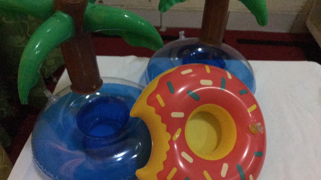 Cup Holder Float Donat Pink Pelampung Gelas Pelampung Minum Ban Gelas