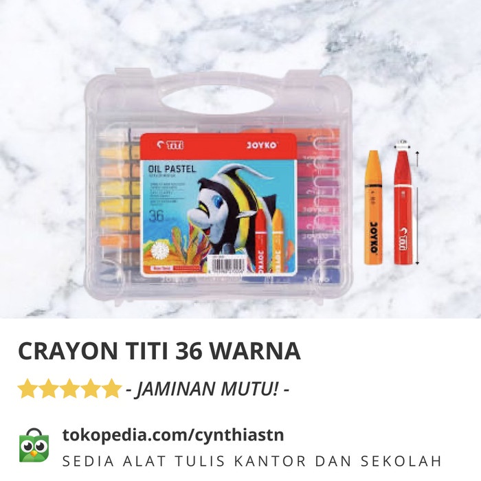 

Promo Crayon / Krayon / Oil Pastel Titi 36 Warna Murah Diskon