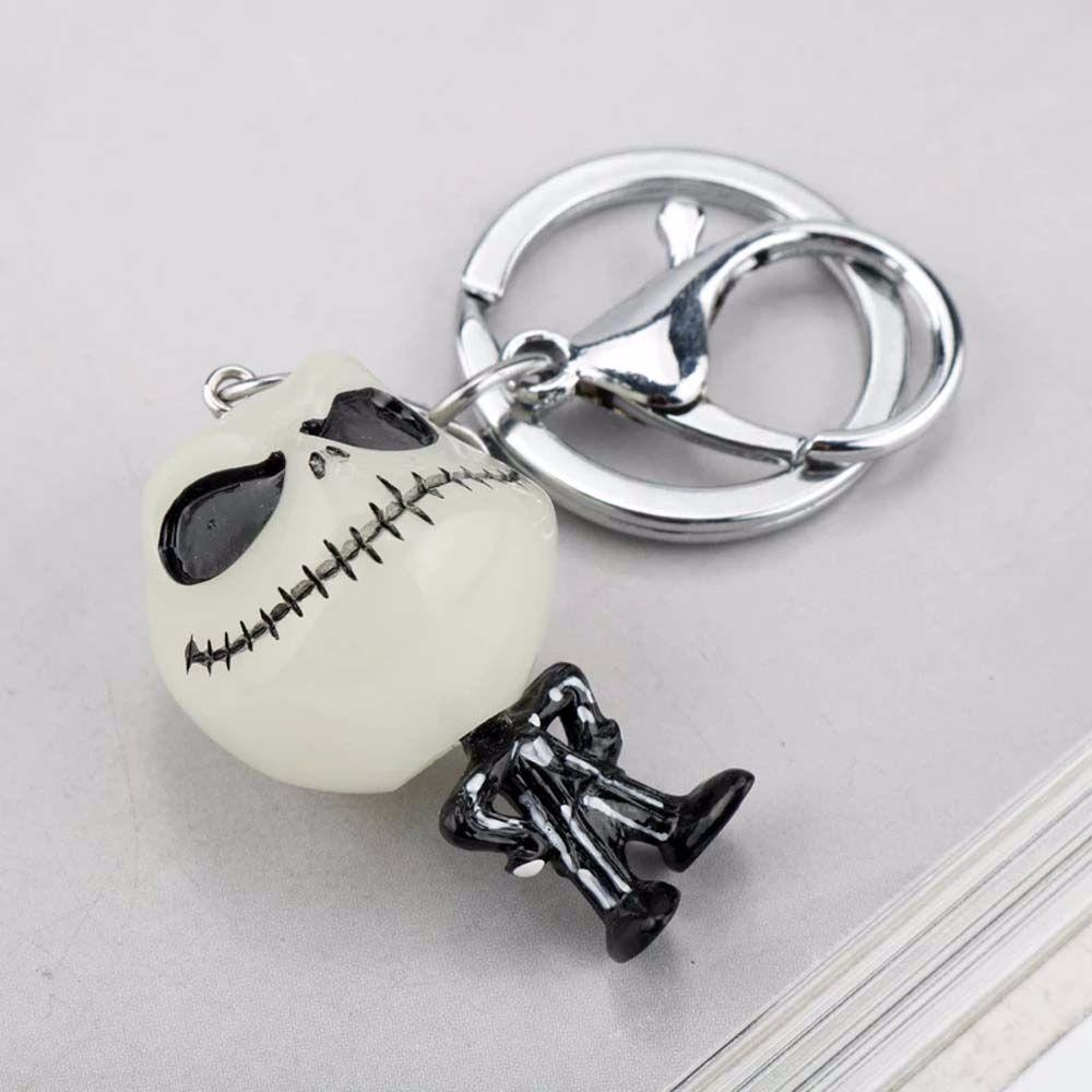 NEEDWAY Gantungan Kunci Kepribadian Hantu Dekorasi Halloween Key Holder Skeleton Keyiing Skull Keychain