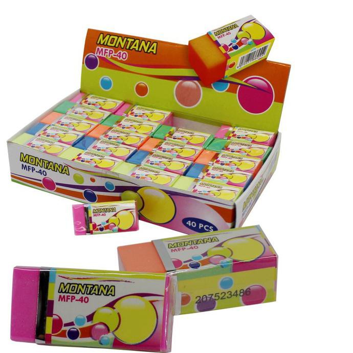 

Eraser / Penghapus Montana MFP-40 / 1 BOX 40 PCS KOMPLIT