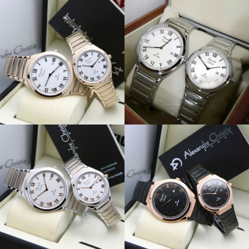 0Alexandre Christie / Alexander Couple AC 8538 Jam Tangan Original Kaca Sapphire (Anti Gores)