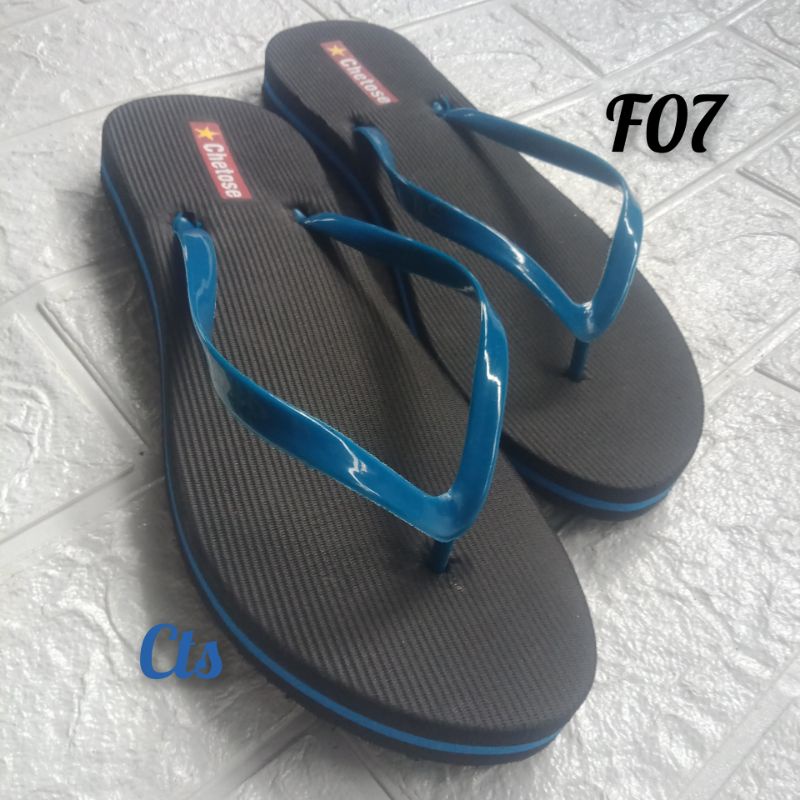 CTS Sandal Jepit Wanita Model Entrik Murah Salur F07