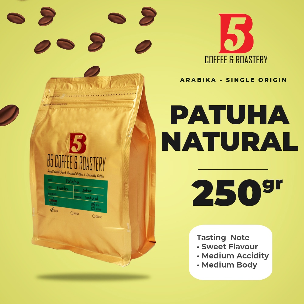 

Kopi Arabika Patuha Natural | Medium Roast 250 gr | B5 Coffee