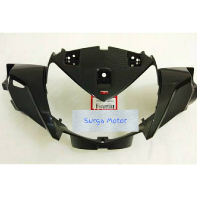 Batok Depan cover totok front handle lampu depan New Supra X 125 FI Hitam Glowsy Hendel Handel bodi 