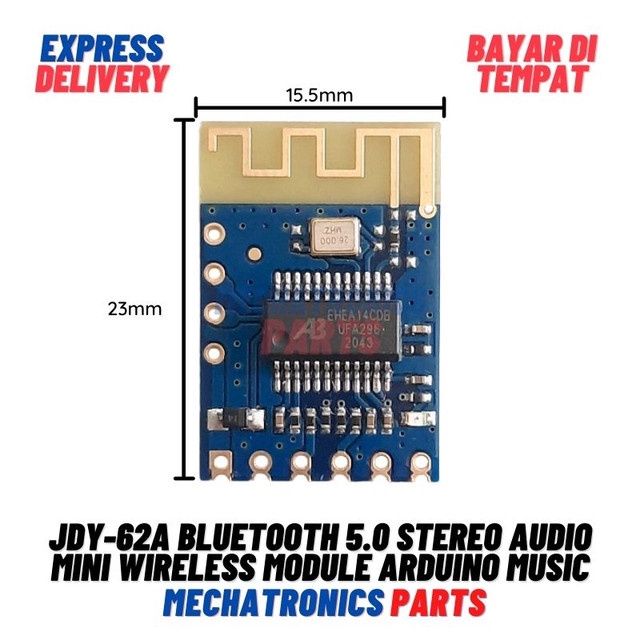 [5703] JDY-62A Bluetooth 5.0 Stereo Audio Mini Wireless Module Arduino Music