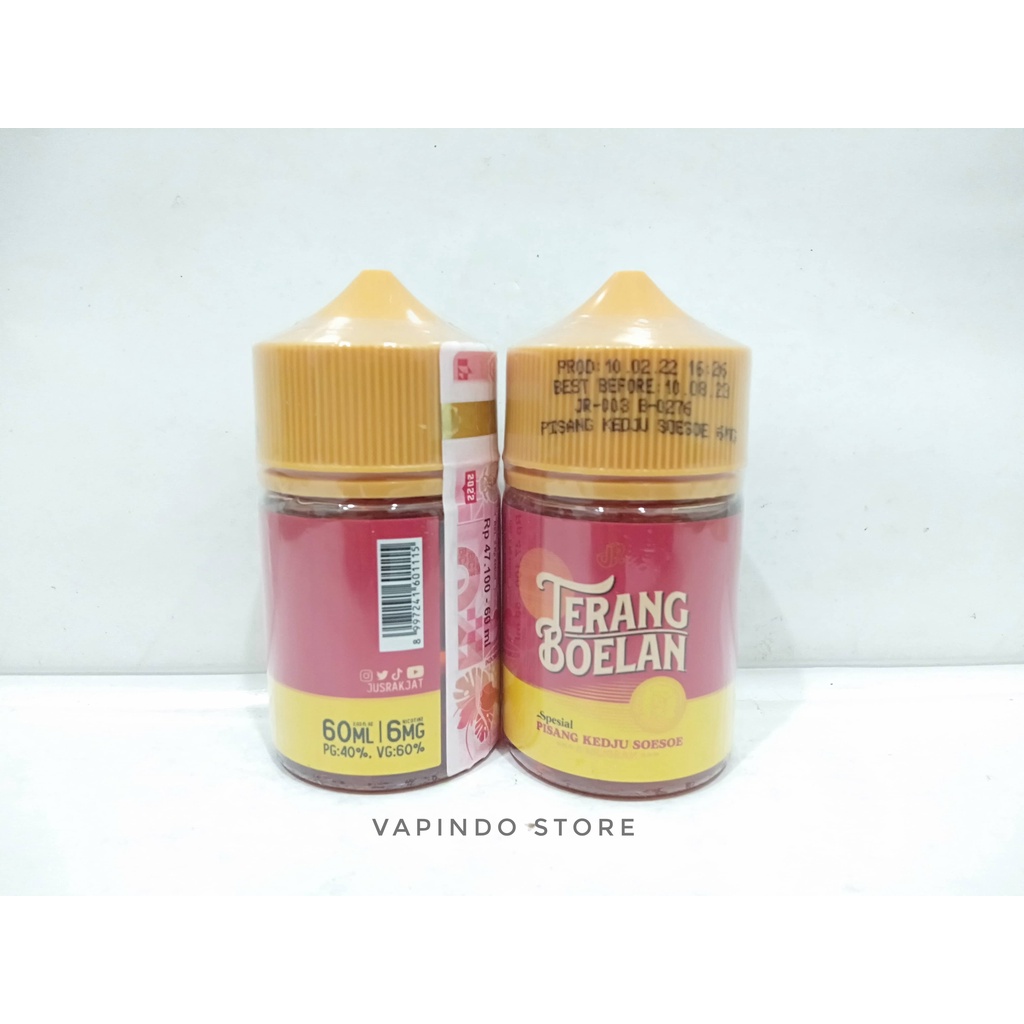 NIC 6MG TERANG BOELAN V2 60ML PISANG KEDJU SOESOE BY JUSRAKYAT LIQUID