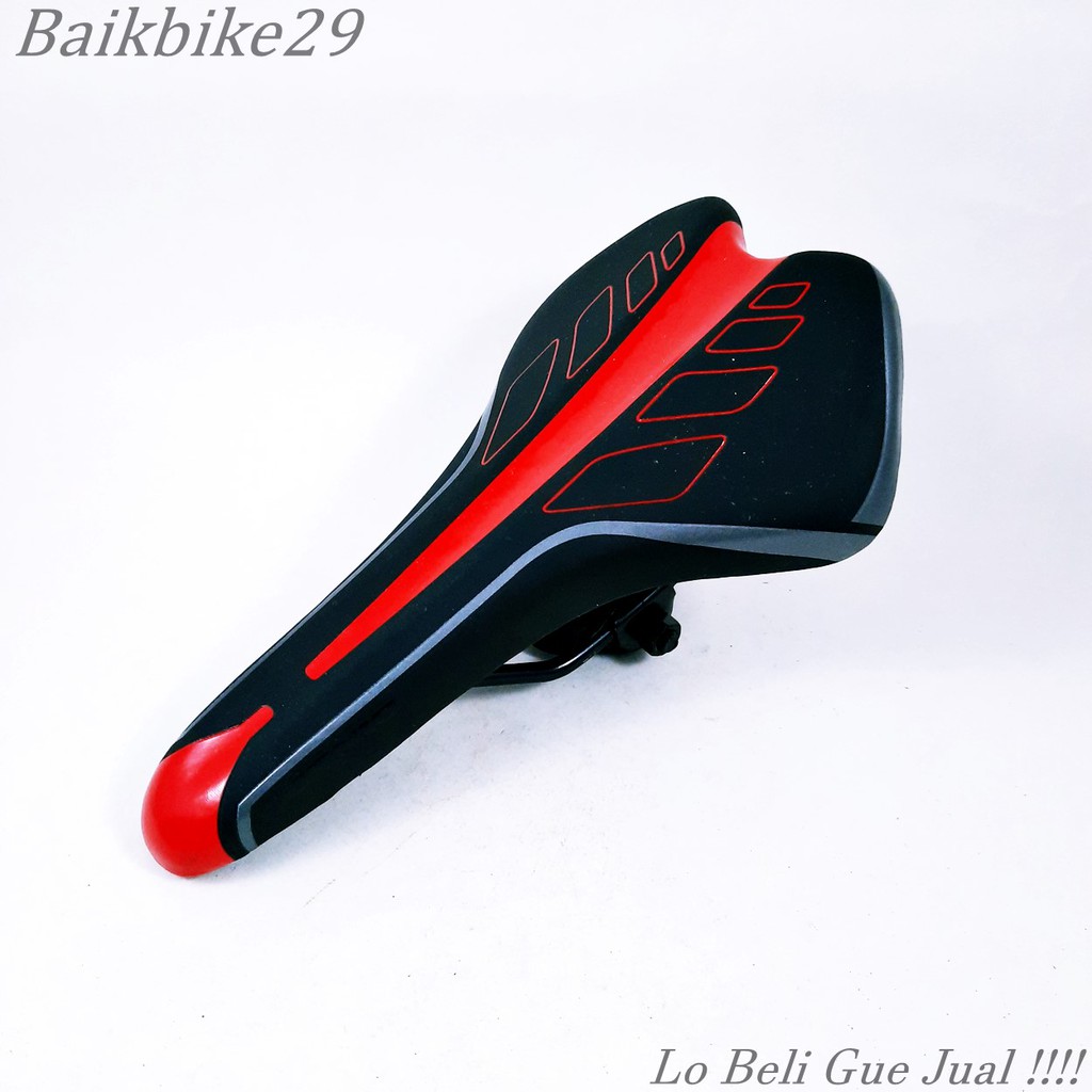 Sadel Jok Sepeda Mtb United Genio Semi Gel Merah Nyaman