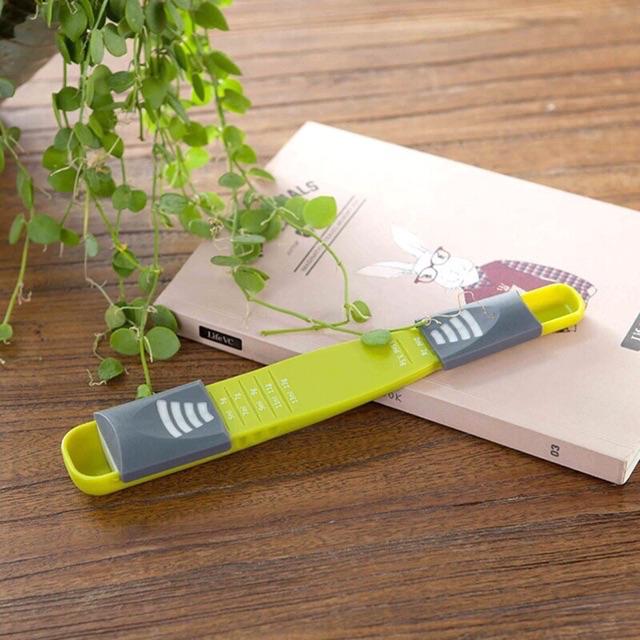 1pc Sendok Takar Dengan Model Ujung Ganda Dan Dapat Disesuaikan Untuk Masak / Baking