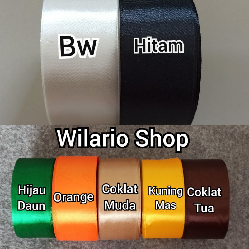 1 ROLL Pita Satin 4 cm | Pita Satin 1.5 inch | Pita saten 4 Cm (PER ROLL 25 YARD)