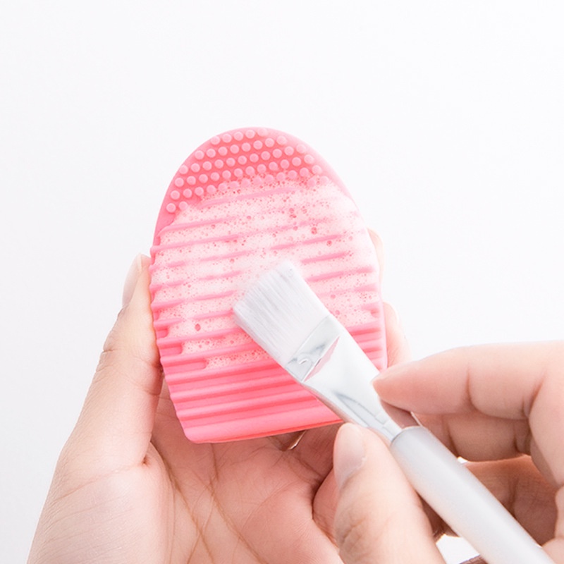 Alat Pembersih Brush Makeup Portable Bahan Silikon Lembut 5 Warna