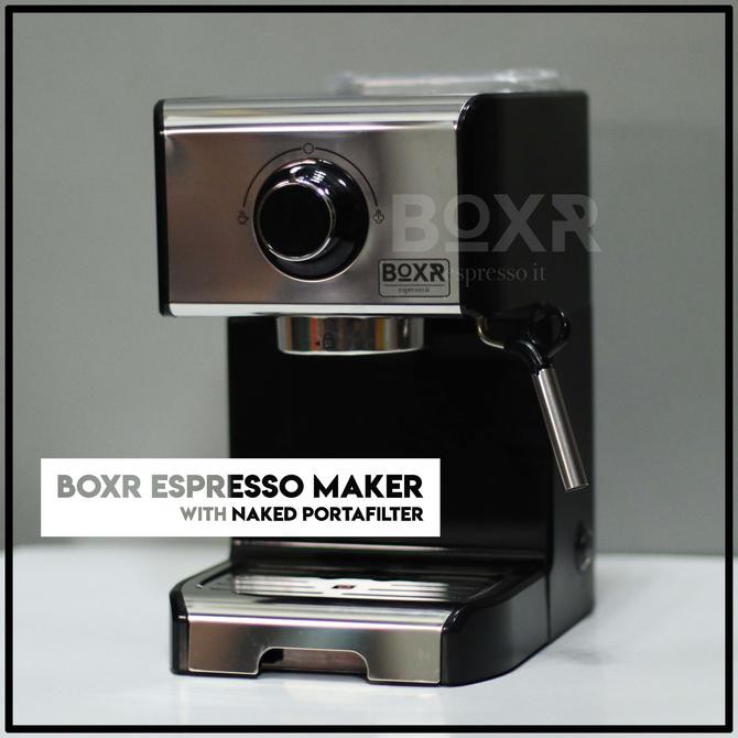 Boxr Espresso Maker Mesin Kopi Espresso Machine Cappuccino Latte Art - Hitam