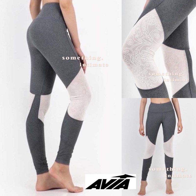 Sport Legging Avia Emi Lase Mesh Heather / Celana Olah Raga / Celana Legging Sport /Original Branded