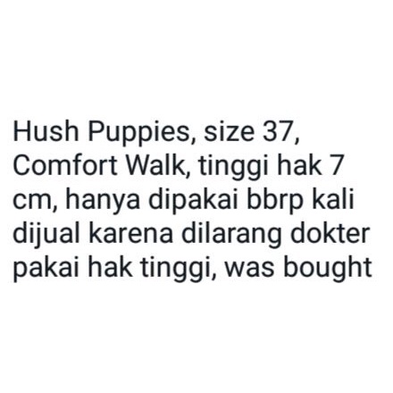 Sepatu Hush Puppies Original Preloved High Heels