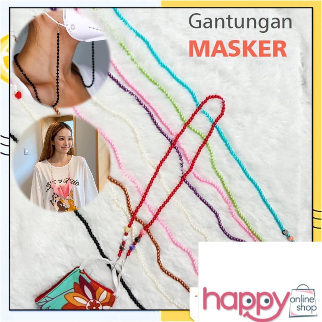 HC Strap Masker Mutiara Tali Masker Kalung Masker Hijab Tali Gantungan Masker Rantai Chain Mutiara