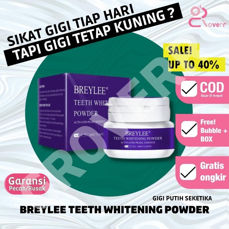Serbuk Pencerah Pembersih Pemutih Gigi Breylee Teeth Whitening Powder Bubuk Penghilang Karang Kerak 