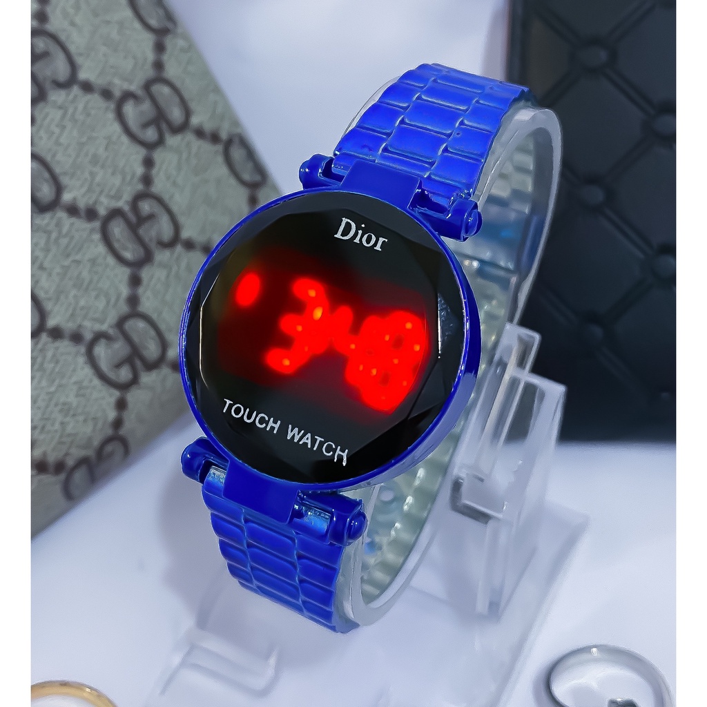 [✅COD]JAM TANGAN WANITA LED DIGITAL TOUCH WACTH TALI RUBBER CANTIK IMPORT MURAH