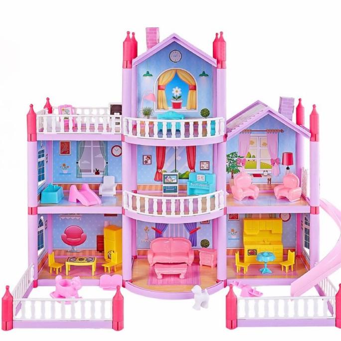 985 Princess Villa Castle Mainan Kado Anak Rumah 2-3 Tingkat Barbie
