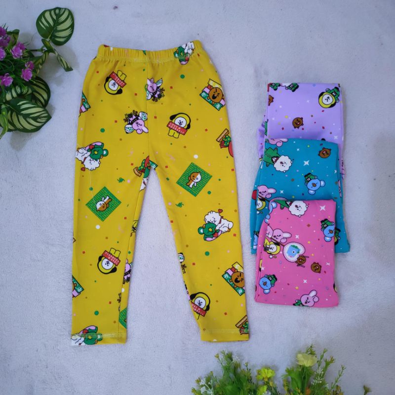 Celana Legging anak 1 2 3 4 5 6 7 tahun premium leging karakter kartun BTS kuda poni mickey mouse hellokitty anak ( legging bb3 )