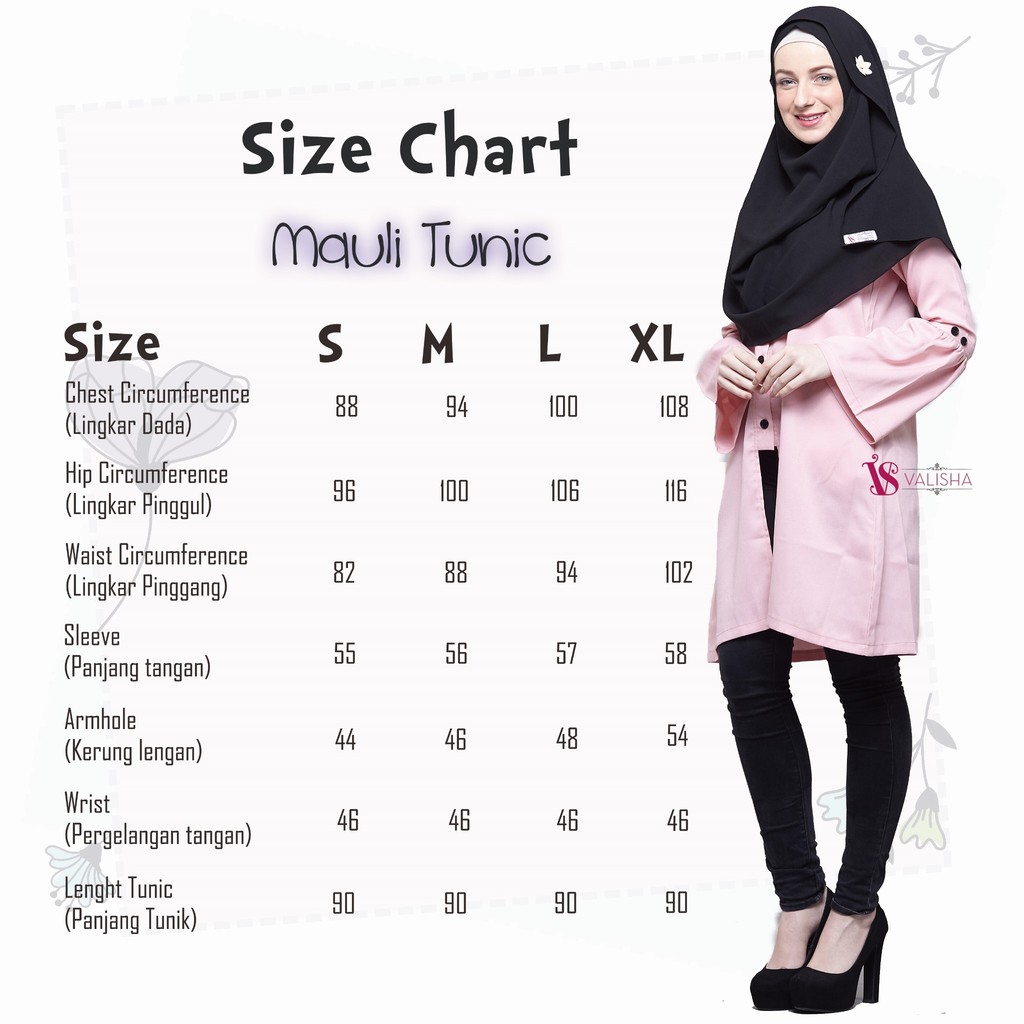 TUNIK VALISHA MAULI PINK POLOS