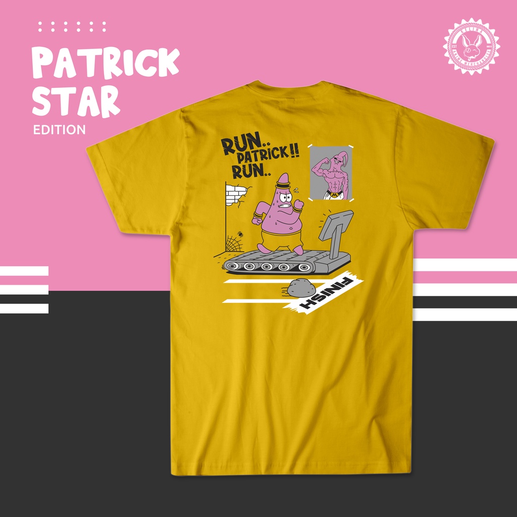 Kaos Baju Tshirt Anime Patrick Buu Run Patrick Run