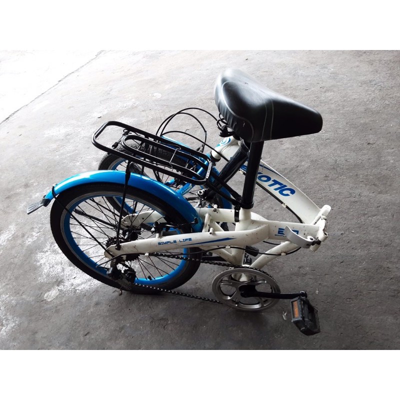 sepeda lipat 20 exotic second 6 speed shimano lumayan white