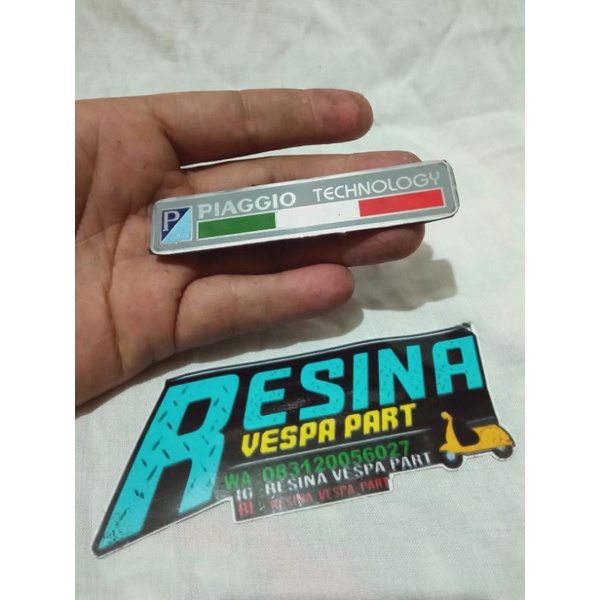 Emblem emblim logo piaggio teknologi technologi stainles bagus