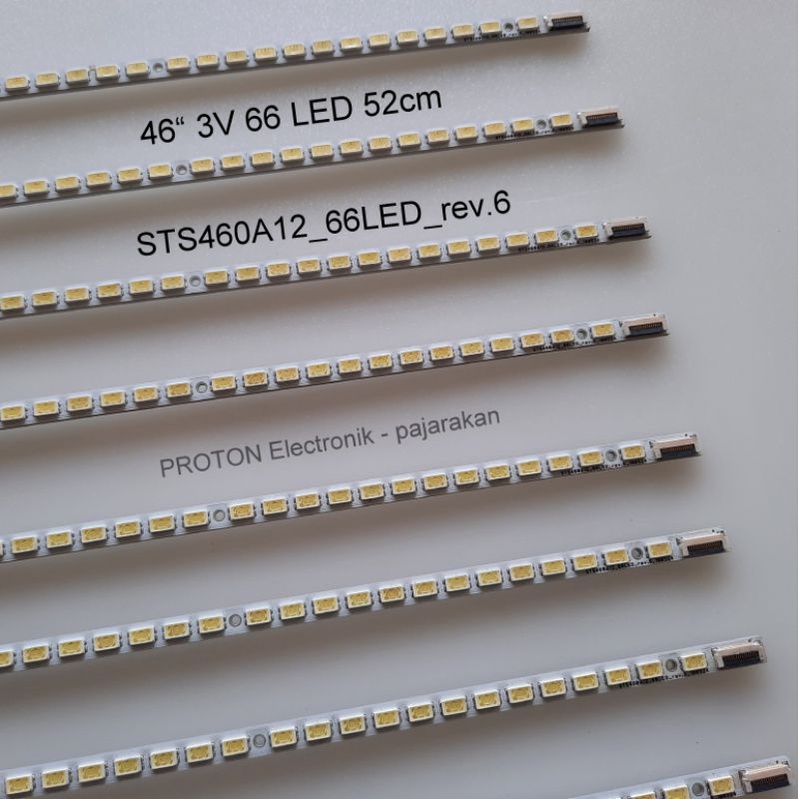 Lampu Backlight TV Samsung 46" 66 LED SMD 3V 52cm 15pin 33V . Part PCB STS460A12 66LED rev.6 46inch