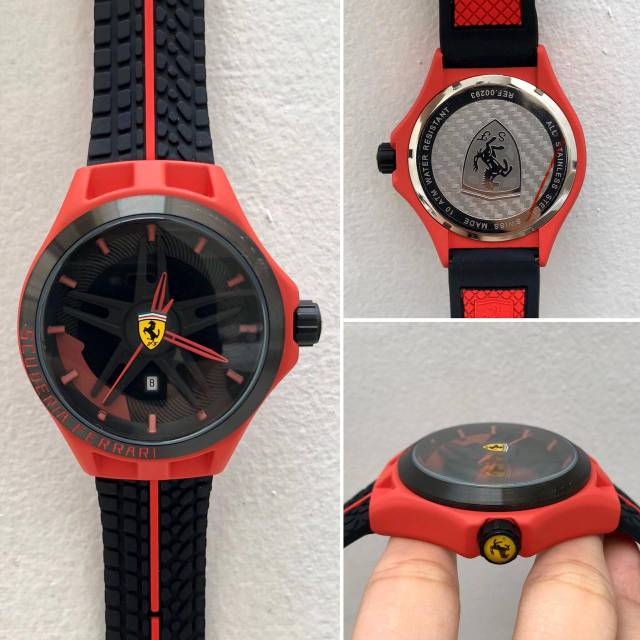 JAM TANGAN FERRARI'S E REF00293 RODA RUBBER SEUPER PREMIUM AAA