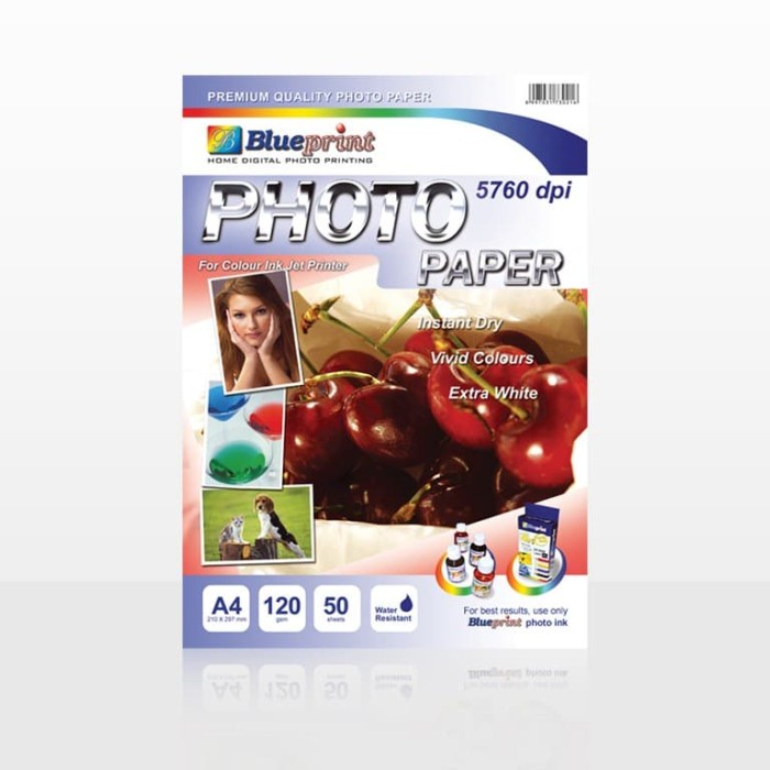 

Senikertas- Kertas Foto / Kertas Glossy / Glossy Paper Blueprint A4 120 Gsm -Kertas-Seni.