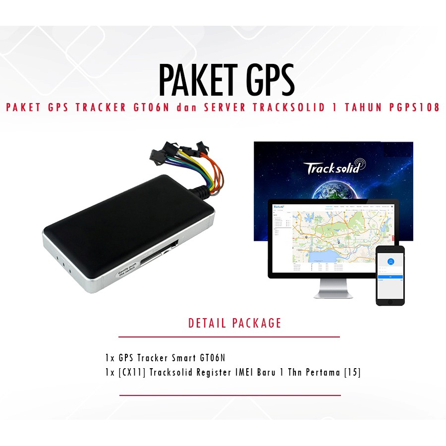 Paket Gps Tracker Gt06n Server Tracksolid 1 Tahun Shopee Indonesia