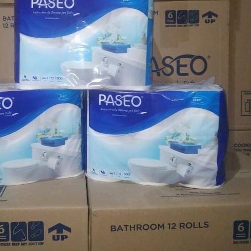 Tissue toilet Paseo 12 rolls 3 ply / tissue bathroom paseo / tissue toilet paseo non embossed 12 rol