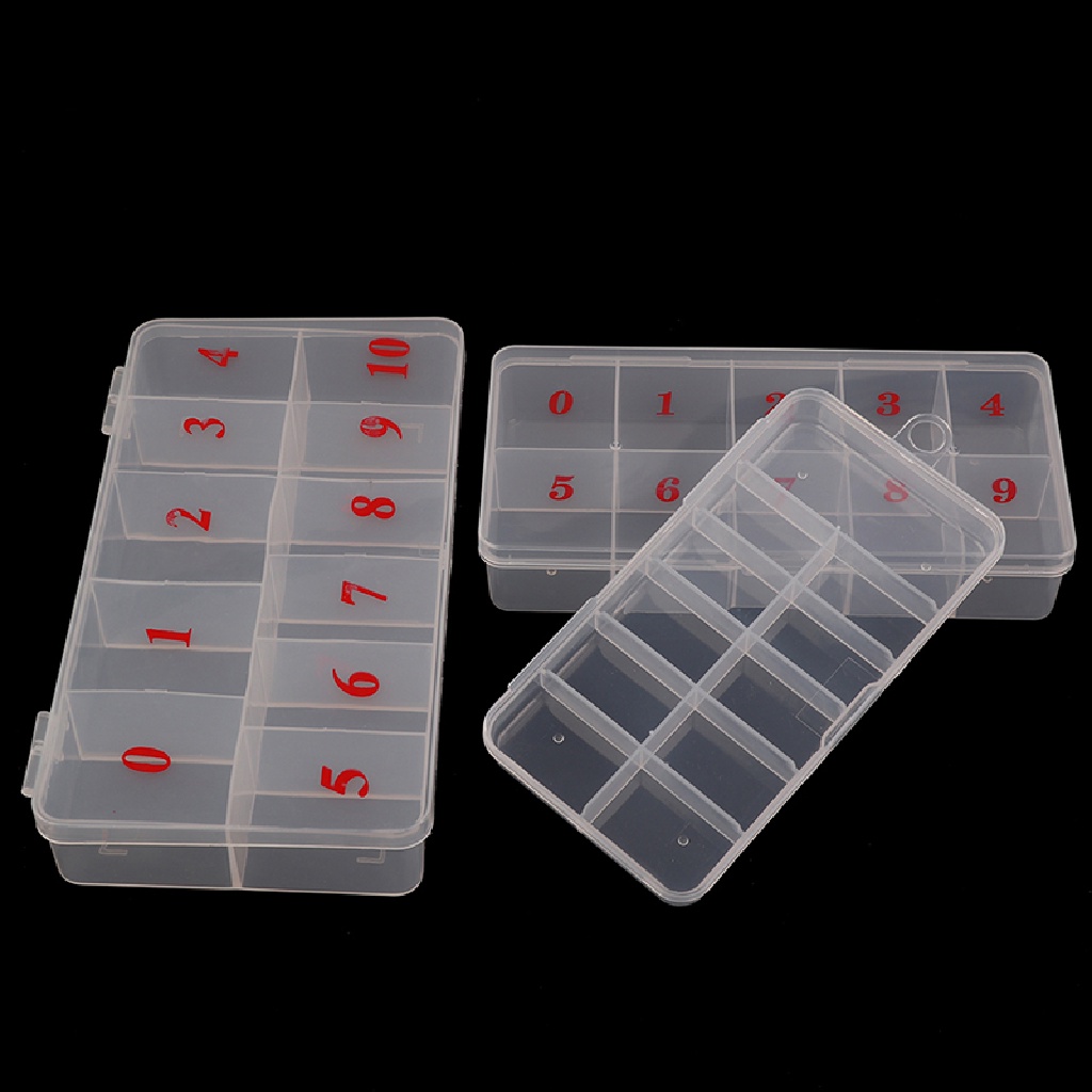 [OOID] 10/11Grids Nail Art Rhinestones Gem Accessories Empty Container Storage Case Box ID