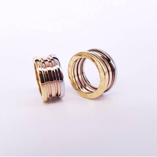 BVLGARI Ring Mirror quality - Cincin Bulgari Premium Titanium Emas 18k 24k Unisex Bzero1 Branded