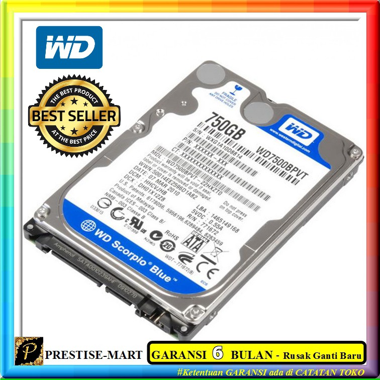HARD DISK hardrive harddisk 2.5" SATA 750 GB