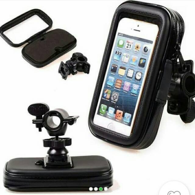 Holder Hp Waterproof di Stang Motor / Sepeda - Pegangan Hp Waterproof di Stang Motor / Sepeda