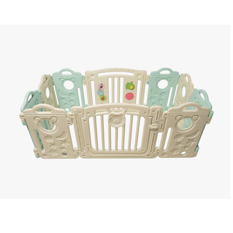 Dimora Fence Pagar Bayi 8 Panel + 1 Play + 1 Door - Play Blue &amp; White