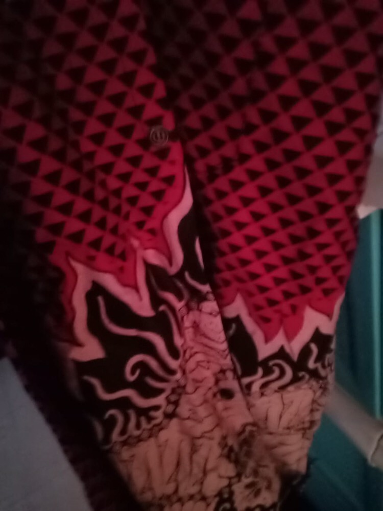 Couple Batik Ayah Dan Anak Motif Gunungan Maroon , Batik Keluarga, Batik Anak