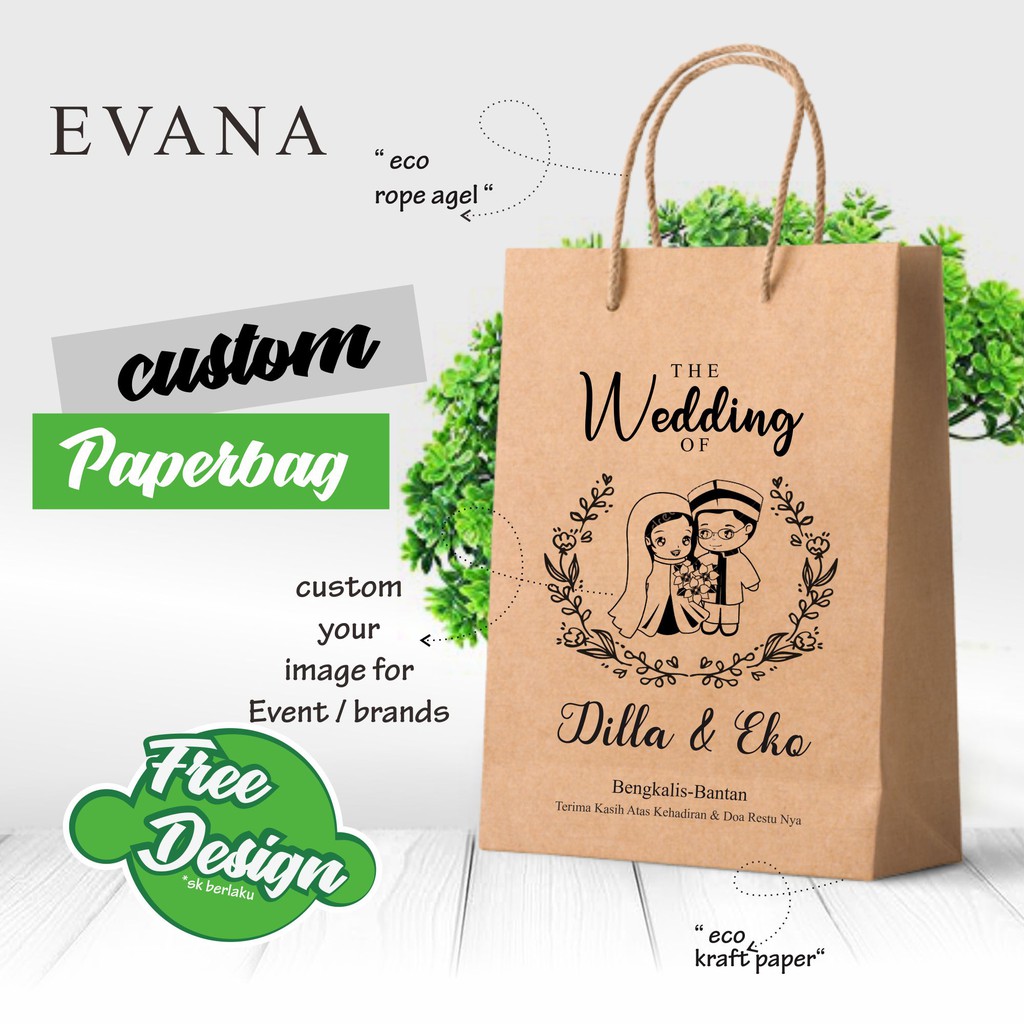 

Paperbag custom design suka2 , Size 11,25 x 6 x 16 cm
