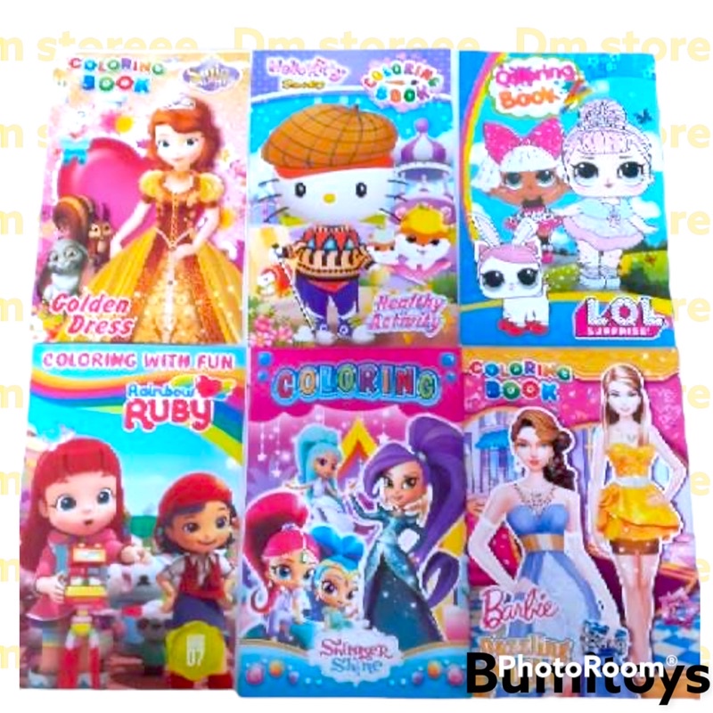 

buku edukatif anak belajar mewarnai DG / buku mewarnai karakter / buku gambar sketsa