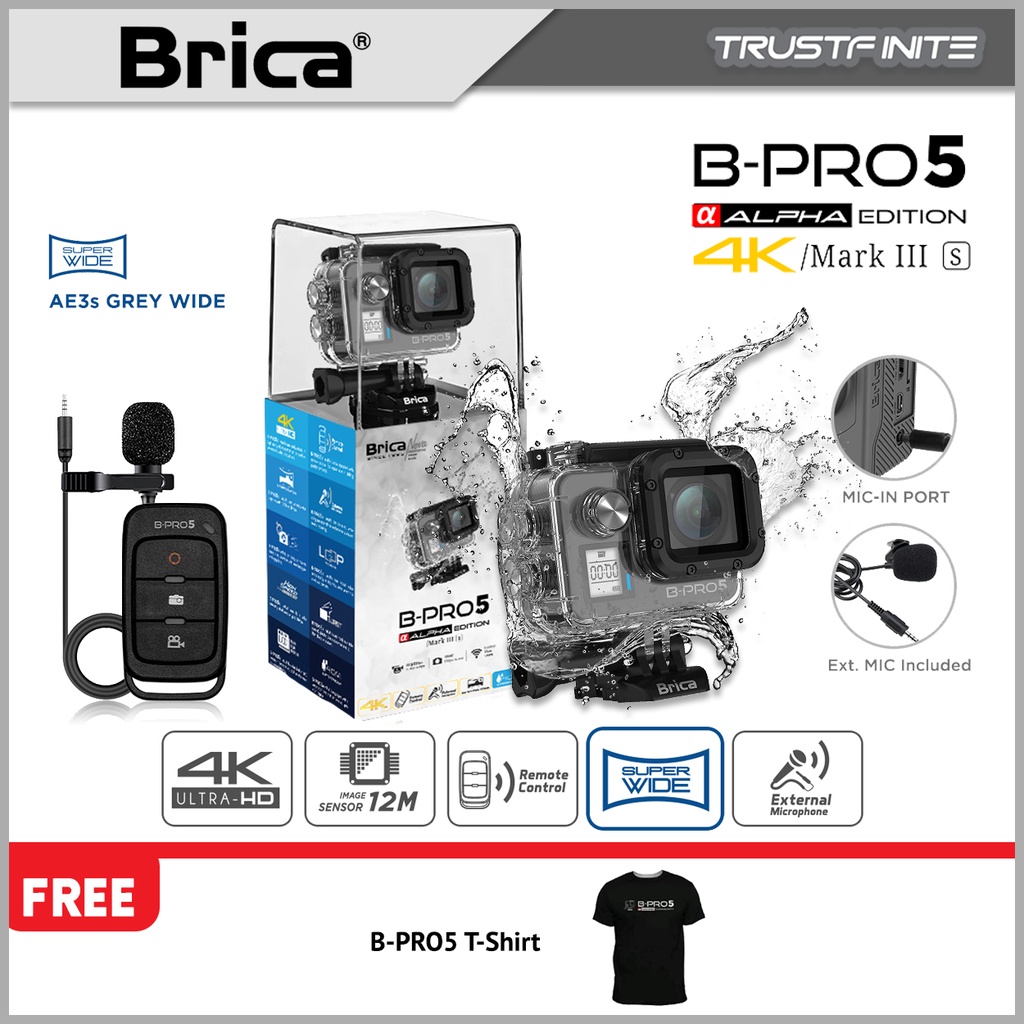 Brica B-Pro 5 Alpha Edition 4K Mark III S (AE3S) Black EIS / Super Wide - Garansi Resmi-1