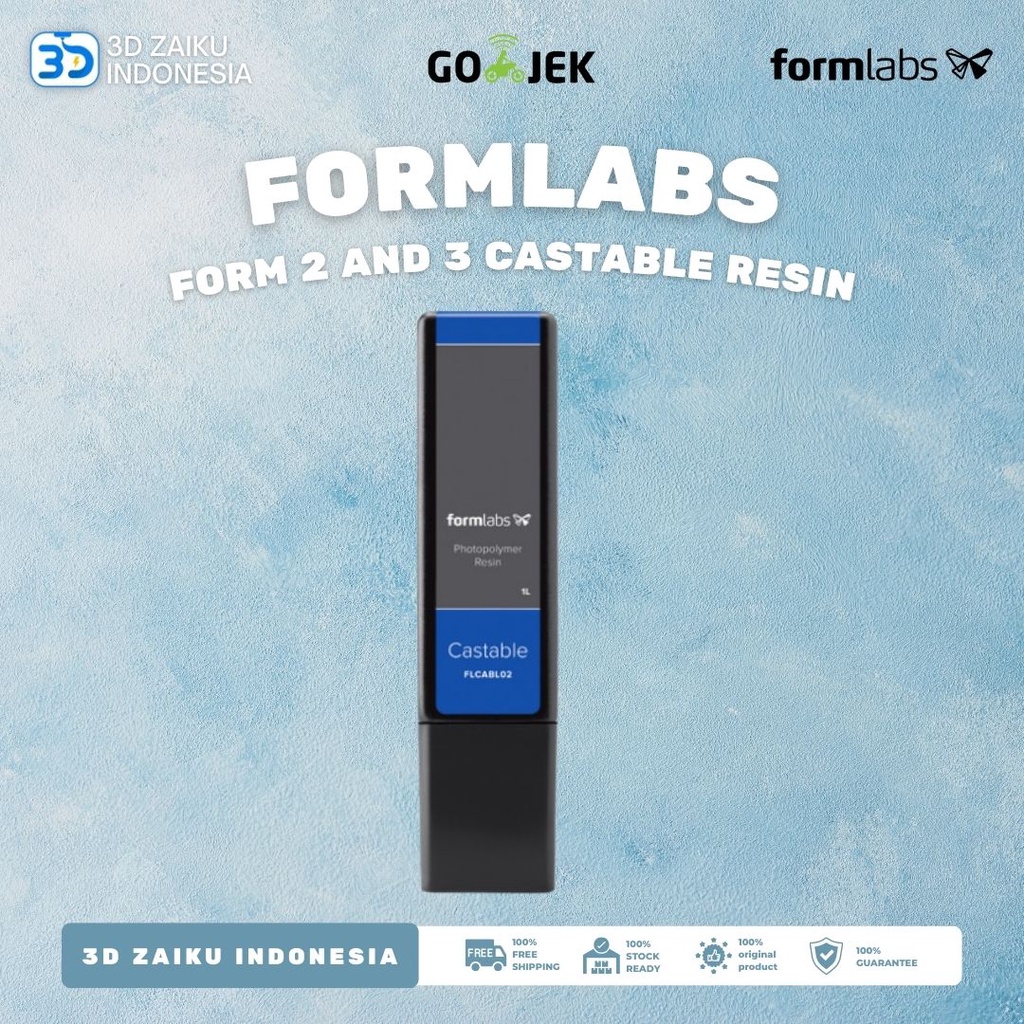 Original Formlabs Form 2 and 3 Castable Resin for 3D Printing