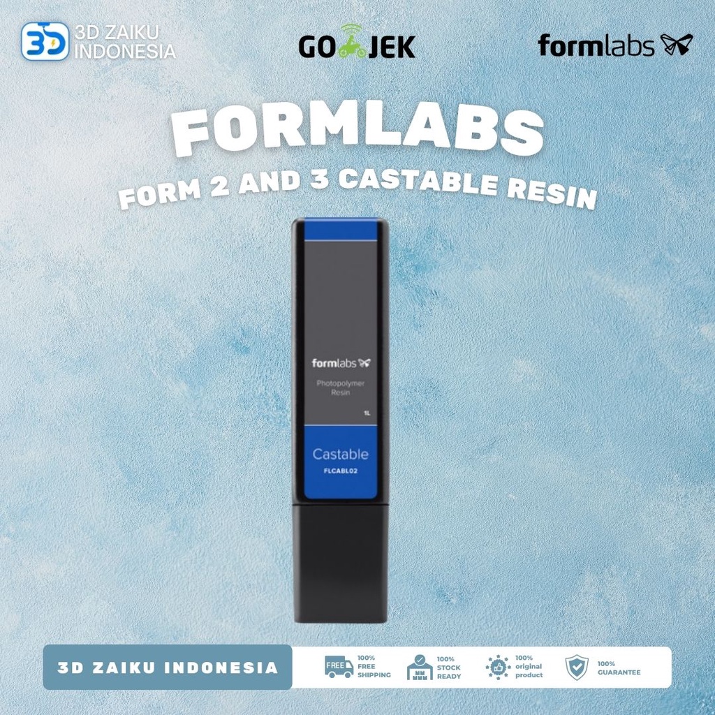 Original Formlabs Form 2 and 3 Castable Resin for 3D Printing