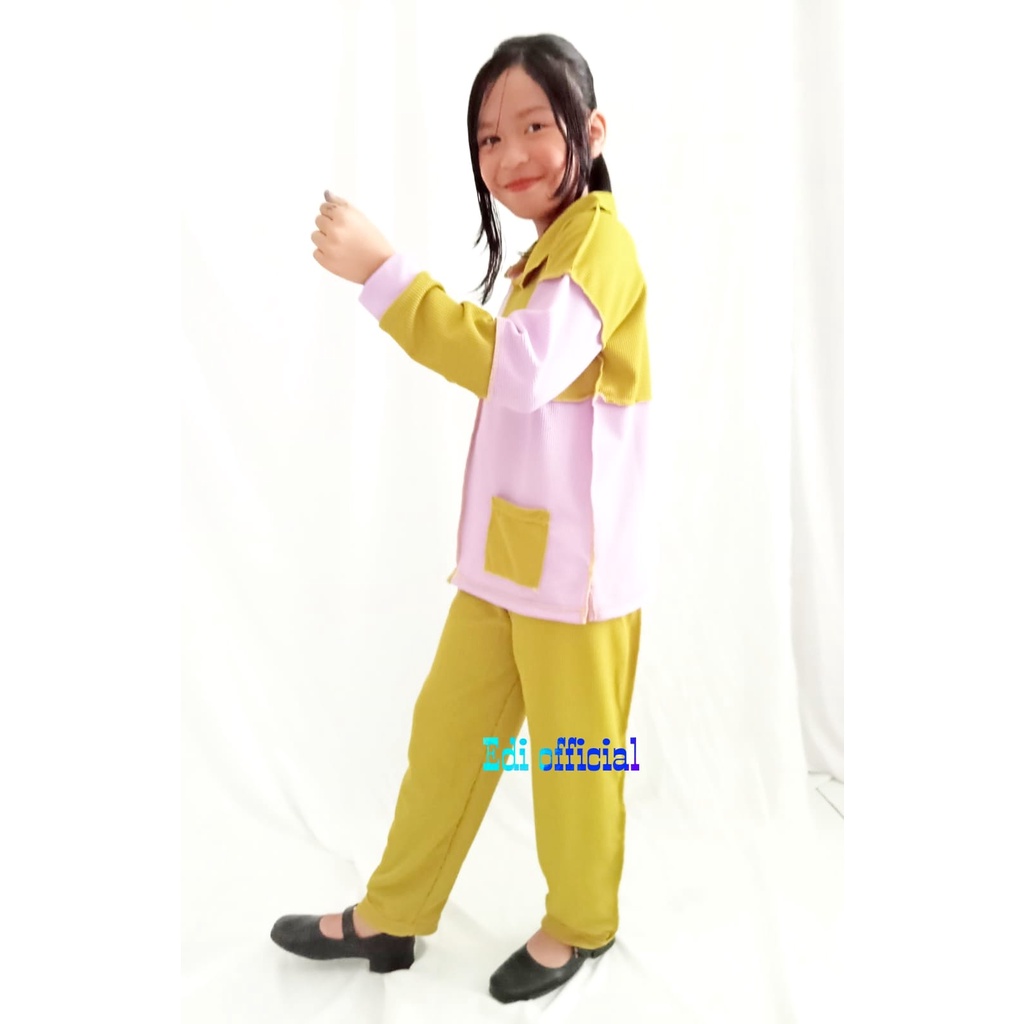 Fashion Anak Perempuan Set Baju Anak Terbalik terbaru  2 sd 12 Thn